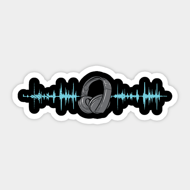 Audio Headphones Frequency Sound Motif Sticker by Shirtjaeger